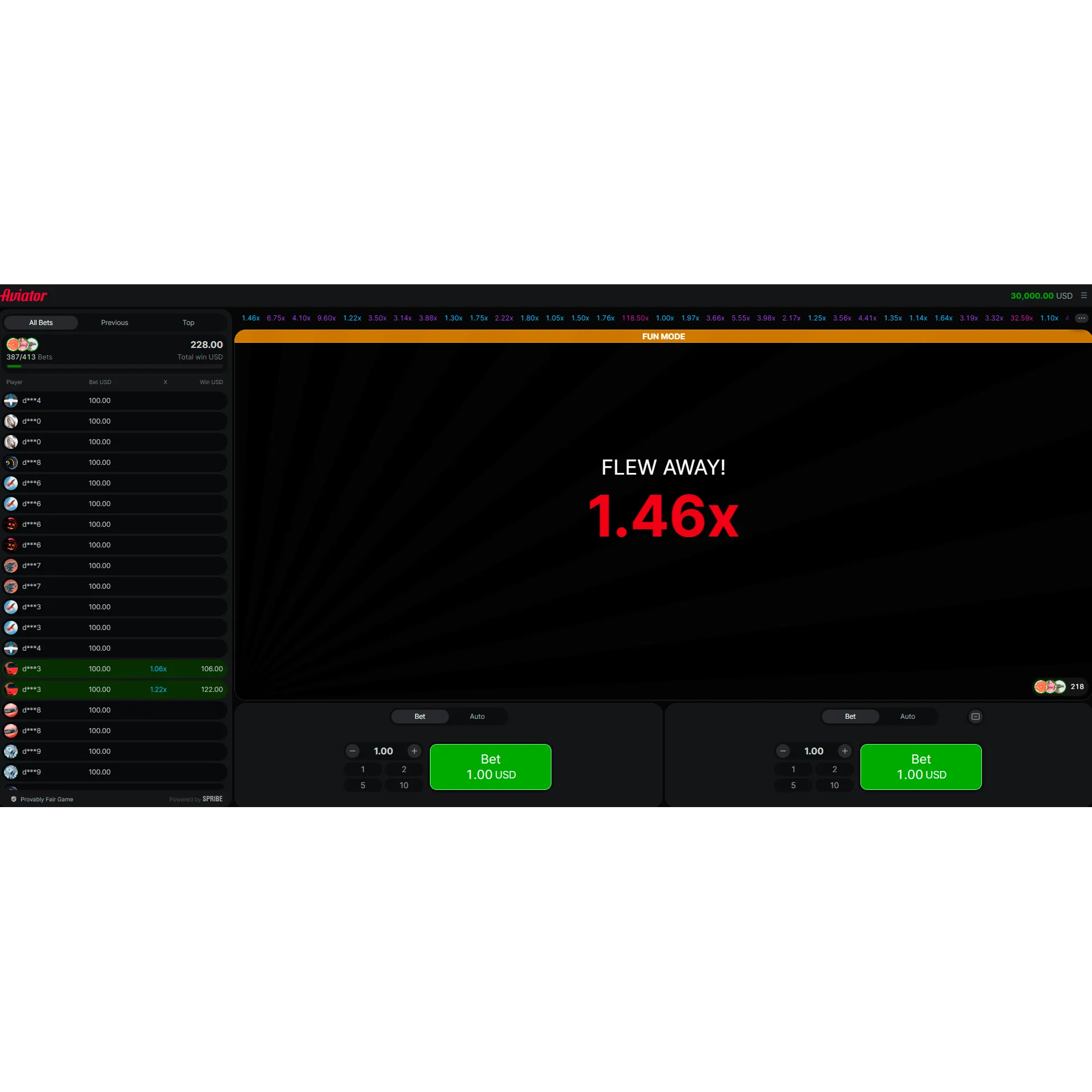 Aviator demo Overlay set2